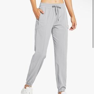 Women's Gray Jogger Windbreaker Pants